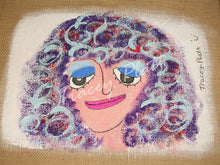 Load image into Gallery viewer, HAND PAINTED ART BAG - Jute Tote Shopping Bag - FABULOUS LADY