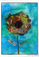 Load image into Gallery viewer, ORIGINAL MIXED MEDIA COLLAGE ART CARD - Flower