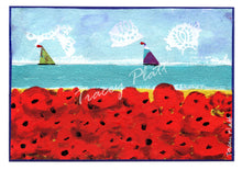 Load image into Gallery viewer, PRINTED CARD - Poppies By The Sea