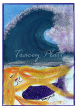 Load image into Gallery viewer, ORIGINAL MIXED MEDIA ART CARD - Mermaid & Wave