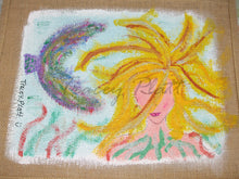 Load image into Gallery viewer, HAND PAINTED ART BAG - Jute Tote Shopping Bag - MERMAID