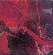 Load image into Gallery viewer, PAIR OF FLOW ART PAINTINGS ON CANVAS - Pink & Purple Metallics