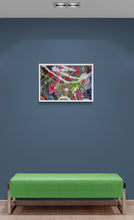 Load image into Gallery viewer, ACRYLICS FLOW ART & DRIP PAINTING ON CANVAS IN FRAME - Penzance Carnival