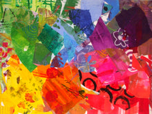 Load image into Gallery viewer, MIXED MEDIA COLLAGE ON CANVAS - Rainbow