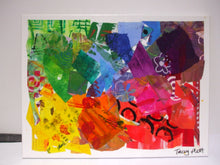 Load image into Gallery viewer, MIXED MEDIA COLLAGE ON CANVAS - Rainbow