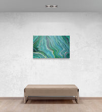 Load image into Gallery viewer, ACRYLICS FLOW ART PAINTING ON BOARD - Jewels of the Cornish Ocean, Cornwall
