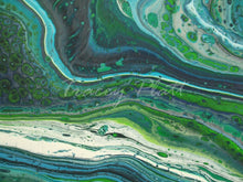 Load image into Gallery viewer, ACRYLICS FLOW ART PAINTING ON BOARD - Jewels of the Cornish Ocean, Cornwall