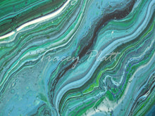 Load image into Gallery viewer, ACRYLICS FLOW ART PAINTING ON BOARD - Jewels of the Cornish Ocean, Cornwall