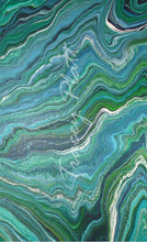 Load image into Gallery viewer, ACRYLICS FLOW ART PAINTING ON BOARD - Jewels of the Cornish Ocean, Cornwall