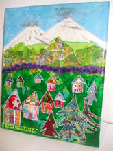 Load image into Gallery viewer, MIXED MEDIA COLLAGE ON CANVAS - St Austell Clay Mountains, Cornwall - NOW SOLD