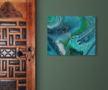 Load image into Gallery viewer, ACRYLICS FLUID ART PAINT POURING The Shallows, Porth, Cornwall - NOW SOLD