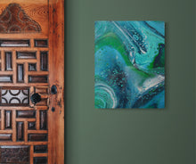 Load image into Gallery viewer, ACRYLICS FLUID ART PAINT POURING The Shallows, Porth, Cornwall - NOW SOLD