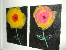 Load image into Gallery viewer, MIXED MEDIA COLLAGE IN FRAME - Summer Flowers