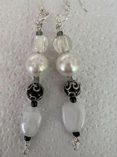 Load image into Gallery viewer, Pair of Handmade Silver Plated Beaded Dangle Earrings
