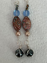 Load image into Gallery viewer, Pair of Handmade Silver Plated Beaded Dangle Earrings
