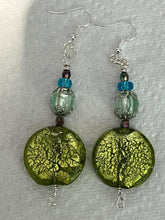 Load image into Gallery viewer, Pair of Handmade Silver Plated Beaded Dangle Earrings
