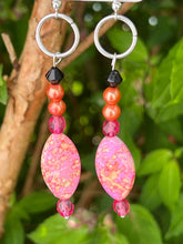 Load image into Gallery viewer, Pair of Handmade Bespoke Silver Plated Beaded Dangle Earrings
