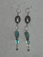 Load image into Gallery viewer, Pair of Handmade Bespoke Silver Plated Beaded Dangle Earrings
