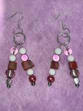 Load image into Gallery viewer, Pair of Handmade Bespoke Silver Plated Beaded Dangle Earrings
