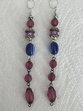 Load image into Gallery viewer, Pair of Handmade Bespoke Silver Plated Beaded Dangle Earrings
