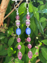 Load image into Gallery viewer, Pair of Handmade Bespoke Silver Plated Beaded Dangle Earrings
