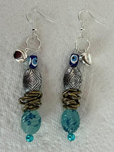 Load image into Gallery viewer, Pair of Handmade Bespoke Silver Plated Beaded Dangle Earrings - Tinkle Bells
