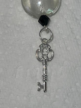 Load image into Gallery viewer, Handmade Bespoke Silver Plated Mono Single Beaded Dangle Earring - Key to the Door
