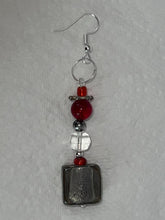 Load image into Gallery viewer, Handmade Bespoke Silver Plated Mono Single Beaded Dangle Earring
