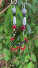 Load and play video in Gallery viewer, Pair of Handmade Bespoke Silver Plated Beaded Dangle Earrings
