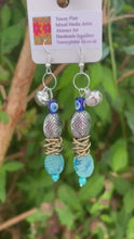 Load and play video in Gallery viewer, Pair of Handmade Bespoke Silver Plated Beaded Dangle Earrings - Tinkle Bells
