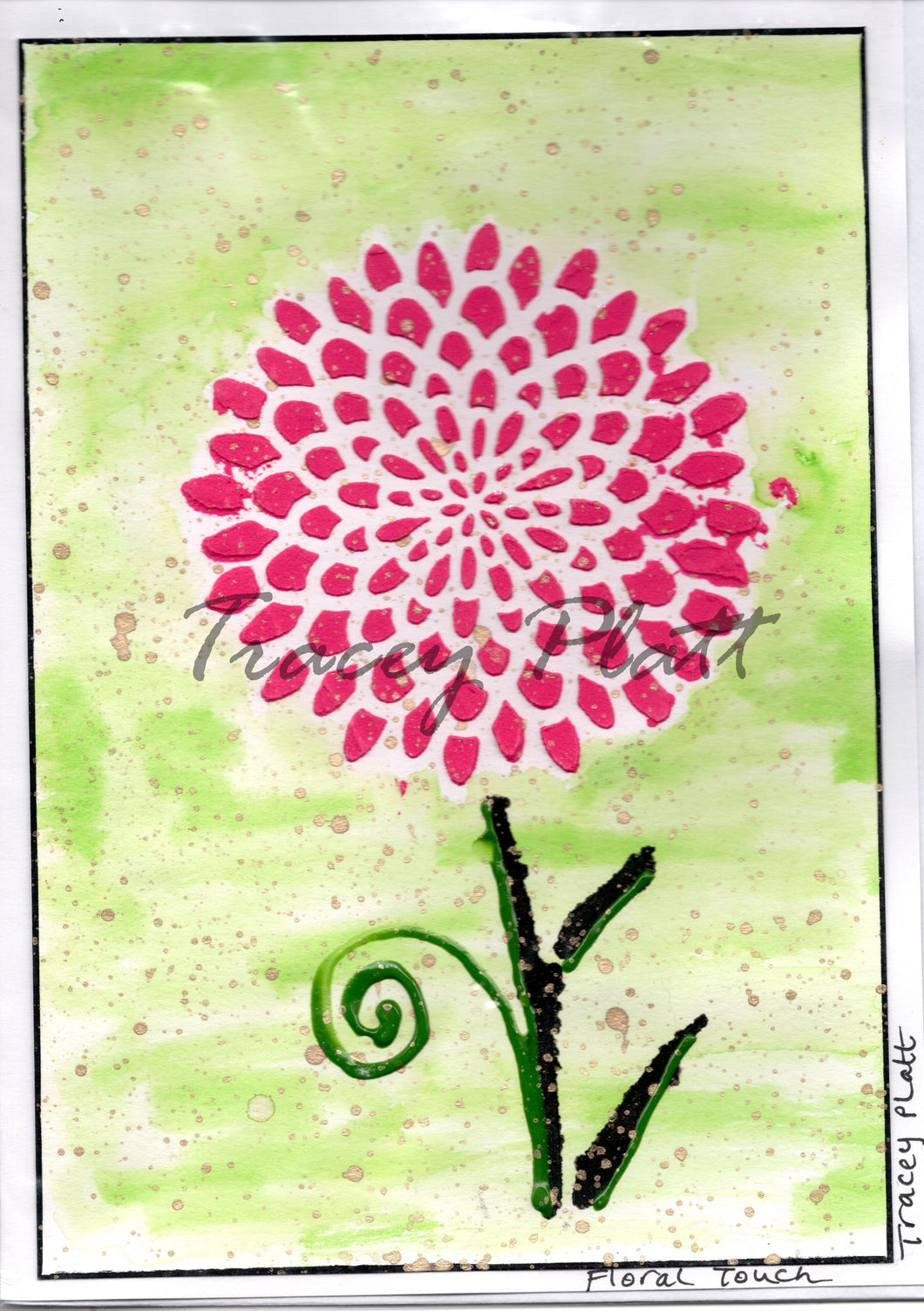 ORIGINAL MIXED MEDIA ART CARD - Floral Touch
