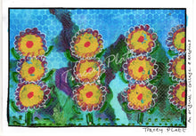 Load image into Gallery viewer, ORIGINAL MIXED MEDIA COLLAGE ART CARD - Summer Flowers
