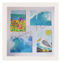 Load image into Gallery viewer, FRAMED COLLAGE OF 4 MIXED MEDIA ART - Cornwall Scenes
