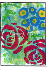 Load image into Gallery viewer, ORIGINAL MIXED MEDIA ART CARD - Flowers
