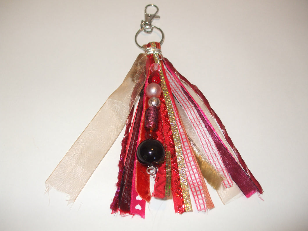 HANDMADE KEYRING BEADED TASSEL