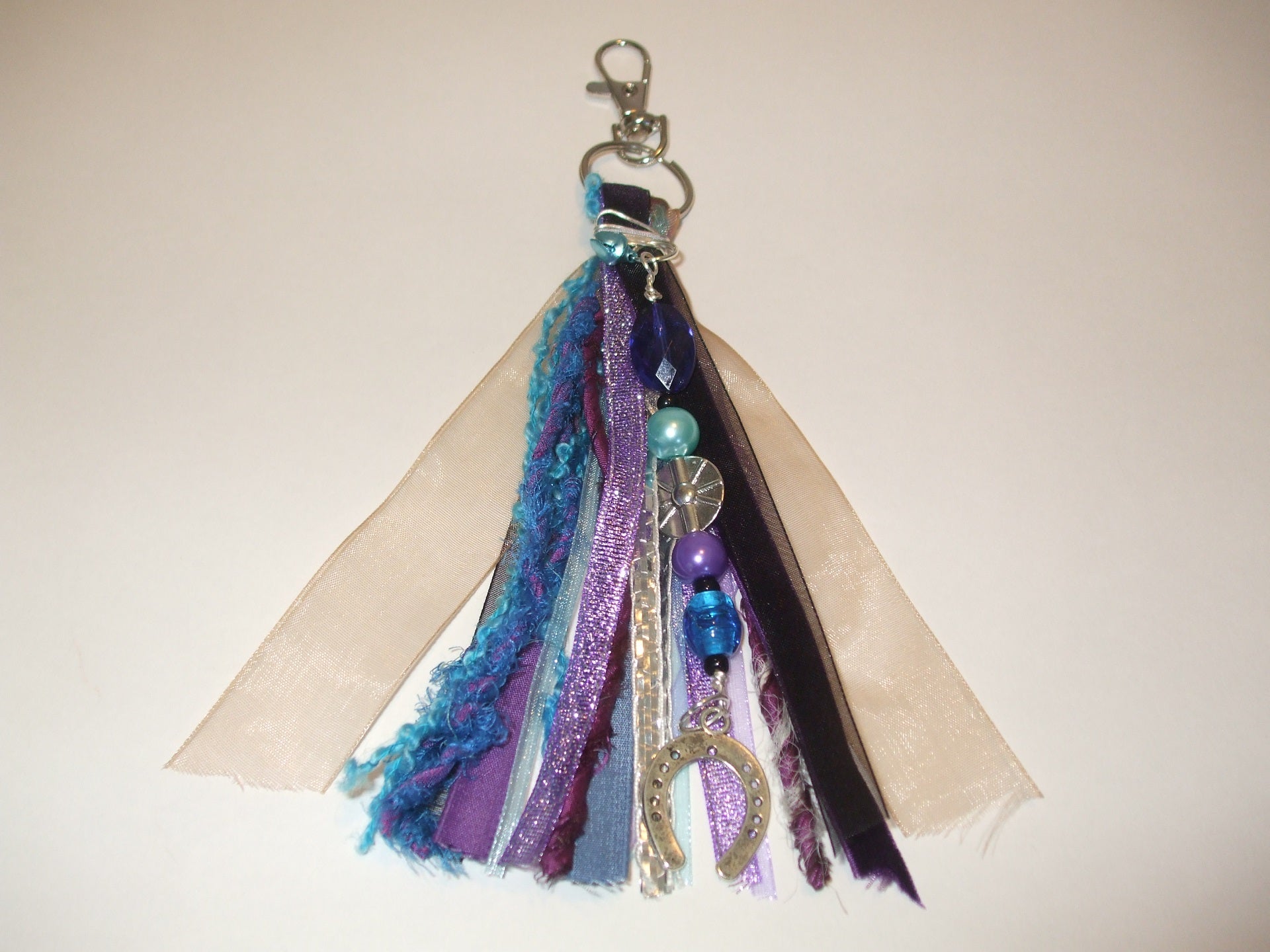 Diy Ribbon Tassel Keychain HANDMADE KEYRING BEADED TASSEL