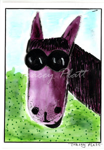 PRINTED CARD - Horse with Sunglasses