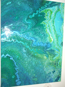 Neptune's Ocean - ACRYLICS FLOW ART ON CANVAS - NOW SOLD