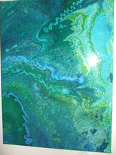 Load image into Gallery viewer, Neptune&#39;s Ocean - ACRYLICS FLOW ART ON CANVAS - NOW SOLD
