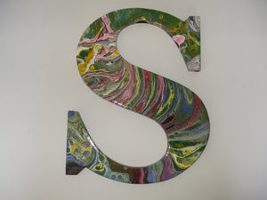 ACRYLIC FLOW ART LETTER INITIAL - S