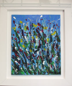 ORIGINAL ACRYLICS IMPASTO PAINTING - Flowers 1