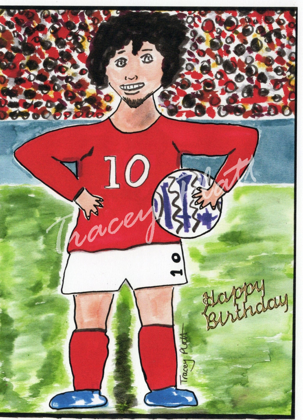 HAPPY BIRTHDAY - PRINTED CARD - Football