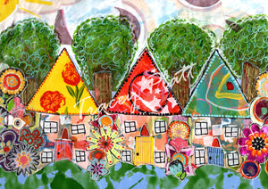 PRINTED CARD - Whimsical Houses