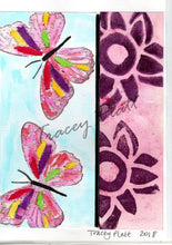 Load image into Gallery viewer, ORIGINAL MIXED MEDIA COLLAGE ART CARD - Butterflies - SOLD!
