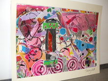 Load image into Gallery viewer, UNFRAMED MOUNTED MIXED MEDIA COLLAGE ON PAPER - Jungle Candy
