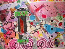 Load image into Gallery viewer, UNFRAMED MOUNTED MIXED MEDIA COLLAGE ON PAPER - Jungle Candy
