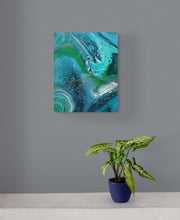 Load image into Gallery viewer, ACRYLICS FLUID ART PAINT POURING The Shallows, Porth, Cornwall - NOW SOLD
