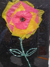 Load image into Gallery viewer, MIXED MEDIA COLLAGE IN FRAME - Summer Flowers
